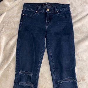 j brand cropped skinny in blue mercy
